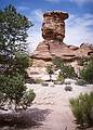 May 15, 2001 - The Needles District of Canyonlands National Park, Utah<br />Rock column at Big Spring Canyon Overlook.