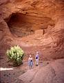 May 17, 2001 - Full day tour of Mystery Valley and Monument Valley, Utah/Arizona.<br />Baiba and Joyce at some Anasazi ruins.