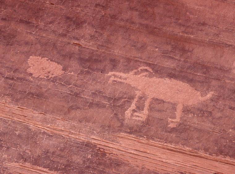 May 17, 2001 - Full day tour of Mystery Valley and Monument Valley, Utah/Arizona.<br />Petroglyphs.