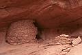 May 17, 2001 - Full day tour of Mystery Valley and Monument Valley, Utah/Arizona.<br />Anasazi structure under an arch.