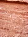 May 17, 2001 - Full day tour of Mystery Valley and Monument Valley, Utah/Arizona.<br />Pictographs of hands.