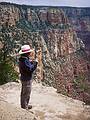 May 19, 2001 - North Rim of the Grand Canyon, Arizona.<br />Joyce at Walhalla Overlook.