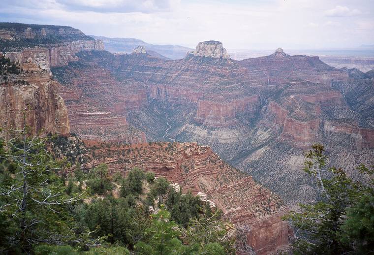 May 19, 2001 - North Rim of the Grand Canyon, Arizona.<br />View from the end of Cape Final Trail: Siegfried Pyre?