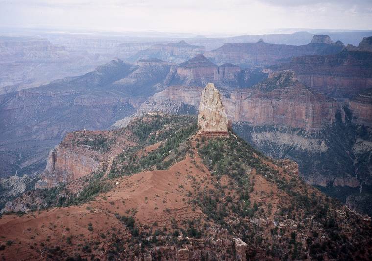 May 19, 2001 - Inperial Point, North Rim of the Grand Canyon, Arizona.<br />Mt. Hayden and beyond.