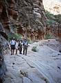 May 21, 2001 -  Zion National Park, Utah.<br />Hike to Observation Point along trail by the same name.<br />The hikers: Ronnie, Baiba, Joyce, and Egils.