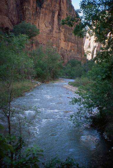 May 21, 2001 - Riverside Walk, Zion National Park, Utah<br />North Fork Virgin River above Temple of Sinawava, the trailhead to the walk.