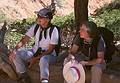 May 22, 2001 - Bryce Canyon National Park, Utah.<br />Hike along Navajo Loop Trail and Queens Garden Trail.<br />Time for a break, Baiba and Joyce (notice the mandatory hats).