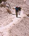 May 23, 2001 - Peekaboo Loop Trail Hike, Bryce Canyon National Park, Utah.<br />Joyce and Baiba treking in the hot sun near the end of the hike.
