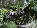 May 26, 2001 - Salt Lake City, Utah.<br />Statue of a man and a woman pulling a cart with their child and goods<br />- the way many Mormon's arrived into Utah.