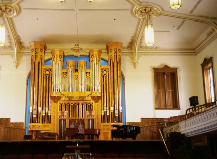 May 26, 2001 - Salt Lake City, Utah.<br />Organ in the Assembly Hall.