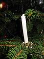Jan 1, 2002 - At Hanna's in Merrimac, Massachusetts.<br />Candle on Hanna's Christmas tree.