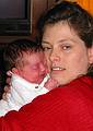 Jan 6, 2002 - At Marie's in Lawrence, Massachusetts.<br />Miranda (11 days old) and her mother Holly.