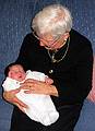 Jan 6, 2002 - At Marie's in Lawrence, Massachusetts.<br />Marie and her great grand daughter Miranda.