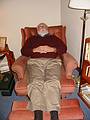 Jan 6, 2002 - At Marie's in Lawrence, Massachusetts.<br />Egils napping, cought with his own camera.
