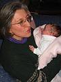 Jan 6, 2002 - At Marie's in Lawrence, Massachusetts.<br />Joyce and grand daughter Miranda (11 days old).