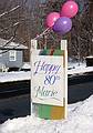 Jan 20, 2002 - At Paul and Norma's in Tewksbury, Massachusetts.<br />Marie's 80th birthday party.<br />Sign done by Joyce.