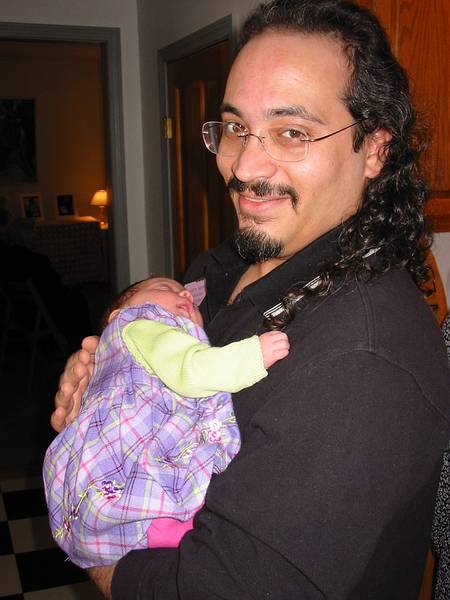 Jan 20, 2002 - At Paul and Norma's in Tewksbury, Massachusetts.<br />Marie's 80th birthday party.<br />Carl and his daughter Miranda.