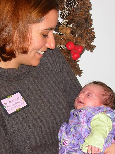 Jan 20, 2002 - At Paul and Norma's in Tewksbury, Massachusetts.<br />Marie's 80th birthday party.<br />Melody and her niece Miranda.