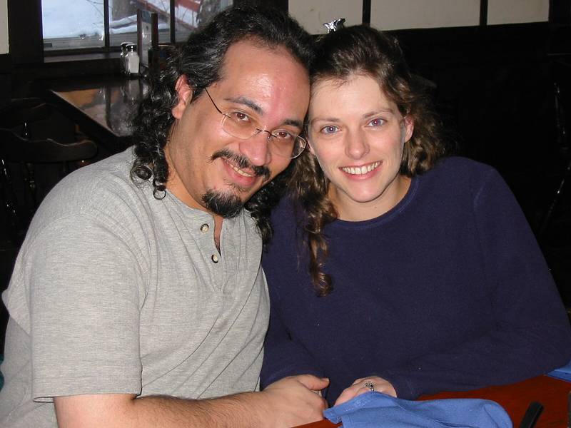 Jan 22, 2002 - Restaurant in Ringe, New Hampshire.<br />Carl and Holly.