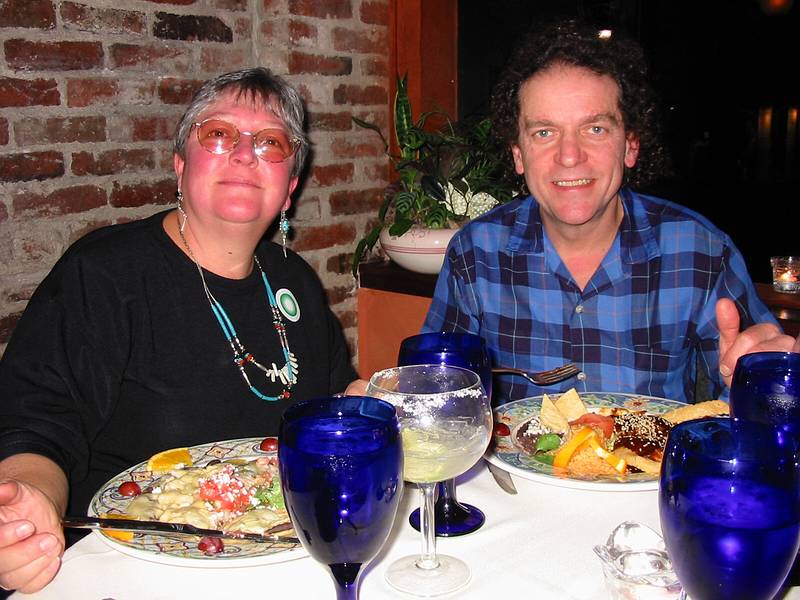 Jan 27, 2002 - "Cilantro" Mixican restaurant in Salem, Massachusetts.<br />Norma and Paul.