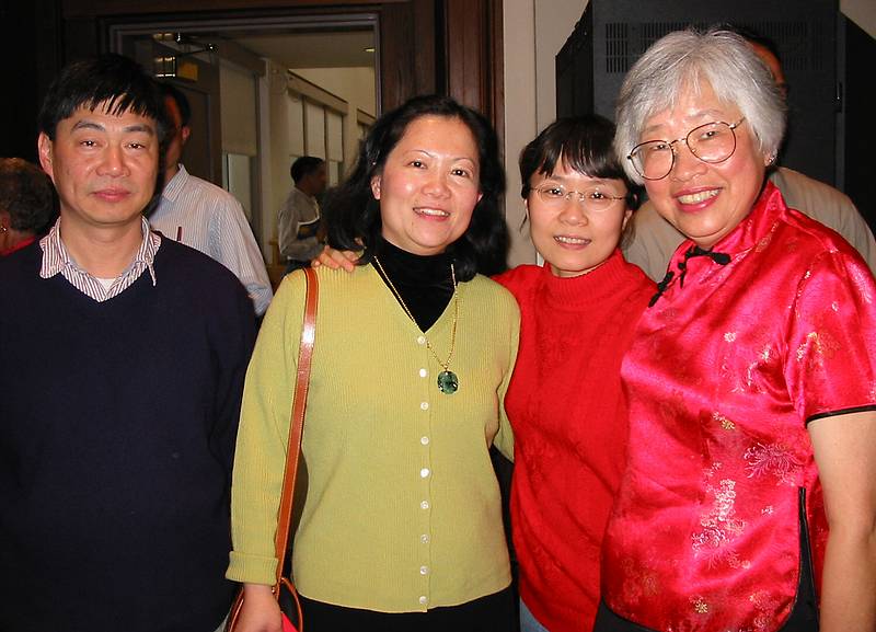 March 3, 2002 - Memorial Hall Library, Andover, Massachusetts.<br />Chin Chen, Ru-Ping Chen, (?), Hsiu-Li Chen<br />(former Bell Labs colleagues, and no Chen is related).