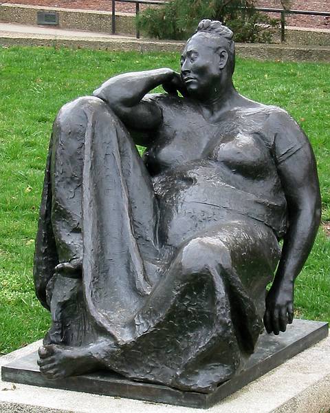 March 19, 2002 - Smithsonian's Hirshhorn Museum,  Washington, DC.<br />Francisco Zuniga's 'Seated Woman'.