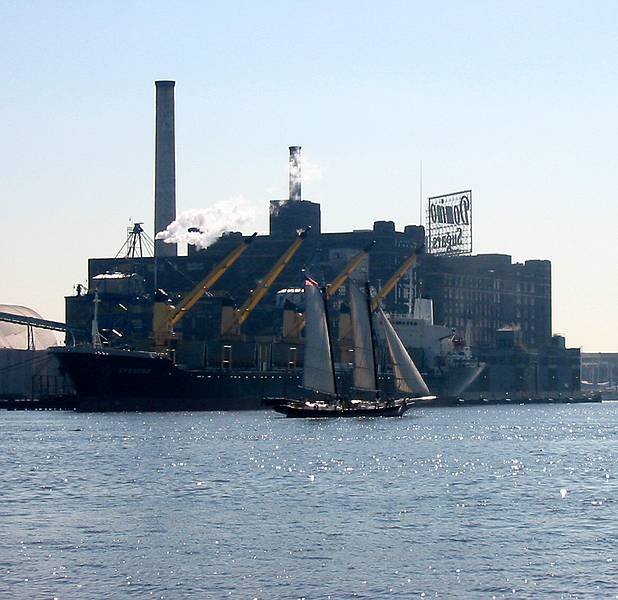 March 21, 2002 - Baltimore, Maryland.<br />View from the Fells Point section.