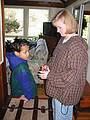 March 24, 2002 - At Uldis and Edite's in Manchester by the Sea, Massachusetts.<br />Erik and Laila.
