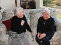 March 24, 2002 - At Uldis and Edite's in Manchester by the Sea, Massachusetts.<br />Mirdza and Marie.