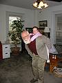 March 31, 2002 - Easter dinner at Paul and Norma's in Tewksbury, Massachusetts.<br />Egils and Kylie horsing around.