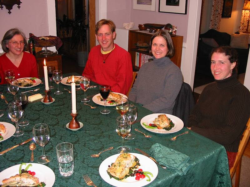 April 6, 2002 - Merrimac, Massachusetts.<br />Joyce, Rob and Diane, and Alys.