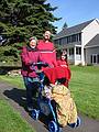 April 25, 2002 - Church Street, Merrimac, Massachusetts.<br />Joyce, Eric, Gujon, and Dagbjrt (Inga Atladottir's daughter).