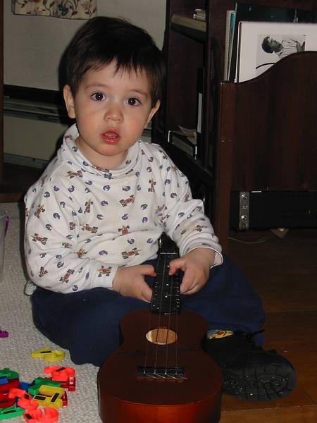 April 25, 2002 - Merrimac, Massachusetts.<br />Gujon in the living room.
