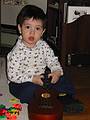 April 25, 2002 - Merrimac, Massachusetts.<br />Gujon in the living room.
