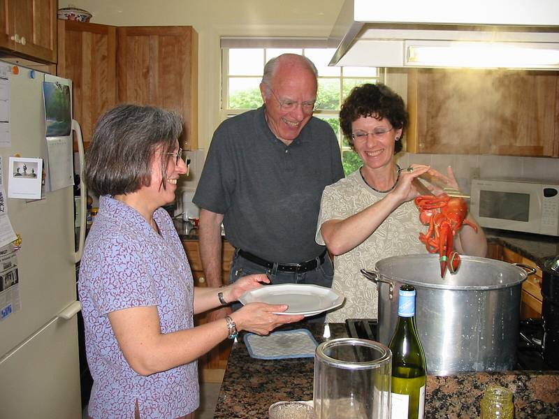 May 27, 2002 - At John and Bonnie's in Newburyport, MA.<br />Joyce, John and Bonnie.