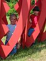 June 9, 2002 - Maudslay State Park, Newburyport, Massachusetts.<br />Carl's and Egils' birthday celebration.<br />Marissa and Arianna in David Davies' "Pods".