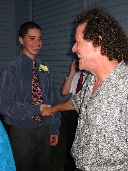 June 13, 2002 - South Hampton, New Jersey.<br />Thomas John  Audy's graduation from the 8th grade.<br />Paul congratulating TJ.