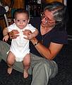 July 28, 2002 - At Carl and Holly's in Ringe, New Hampshire.<br />Miranda and Joyce.