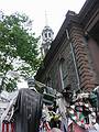 July 4, 2002 - New York, New York.<br />9/11 memorabilia and St. Paul's Chapel near the World Trade Center site.<br />St. Paul's Chapel was build in 1766 and is the oldest church in Manhattan.