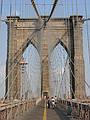 July 4, 2002 - New York, New York.<br />The Manhattan side support of the Brooklyn Bridge.<br />Joyce, Baiba, and Ronnie.