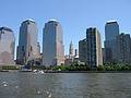 July 5, 2002 - New York, New York.<br />The World Financial Center Buildings in front of the World Trace Center site..
