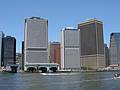 July 5, 2002 - New York, New York.<br />Staten Island Ferry Terminal and other buildings at the tip of Manhattan.