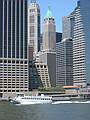 July 5, 2002 - New York, New York.<br />Lower Manhattan buildings seen from the East River.