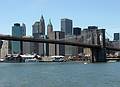 July 5, 2002 - New York, New York.<br />The Manhattan side of the Brooklyn Bridge.