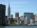 July 5, 2002 - New York, New York.<br />The Empire State building seen from the East River.