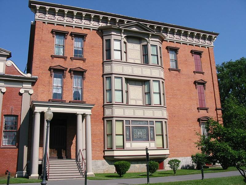 July 11, 2002 - Saratoga Springs, New York.<br />Museum of the Historical Society of Saratoga Springs building.<br />(This building used to be a casino.)
