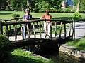 July 11, 2002 - Saratoga Springs, New York.<br />Joyce and Baiba in Congress Park.