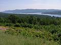 July 12, 2002 - Lake Goerge, New York.<br />Lake George from atop Prospect Mountain.