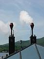 July 12, 2002 - Lake Goerge, New York.<br />Steam stacks of the steamer Minne-Ha-Ha.