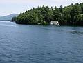 July 12, 2002 - Lake Goerge, New York.<br />A boat house.